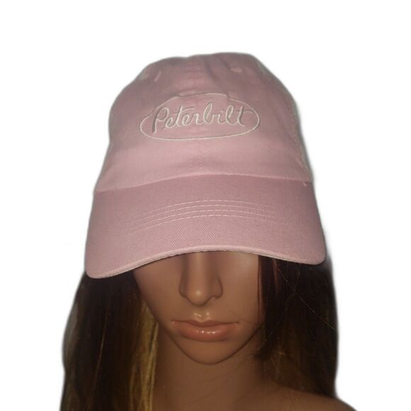 PETERBILT Pink and White Baseball Cap Hat Unisex One Size - Picture 1 of 10